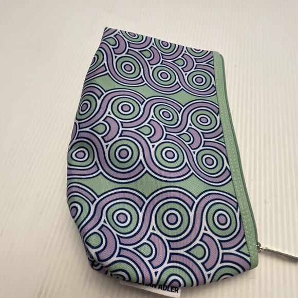 Clinique By Jonathan Adler Green & lavender  Cosmetic Makeup Travel Bag USED - Picture 5 of 6